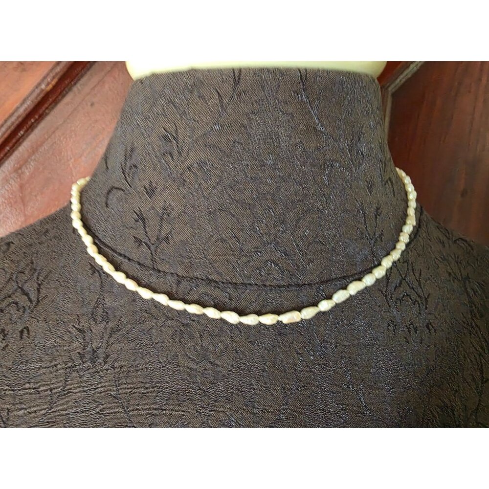 Vintage Freshwater Pearl Necklace With Gold-Tone Clasp
